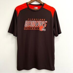 NFL Cleveland Browns Shirt Men’s Large Logo Graphic‎ T Team Apparel Stretch